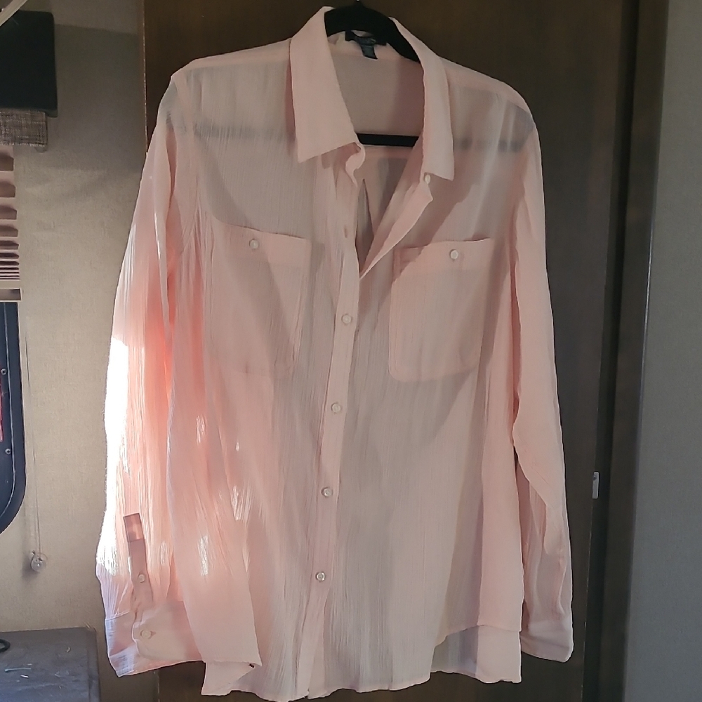 Baby Pink Blouse by Chaps (XXL)